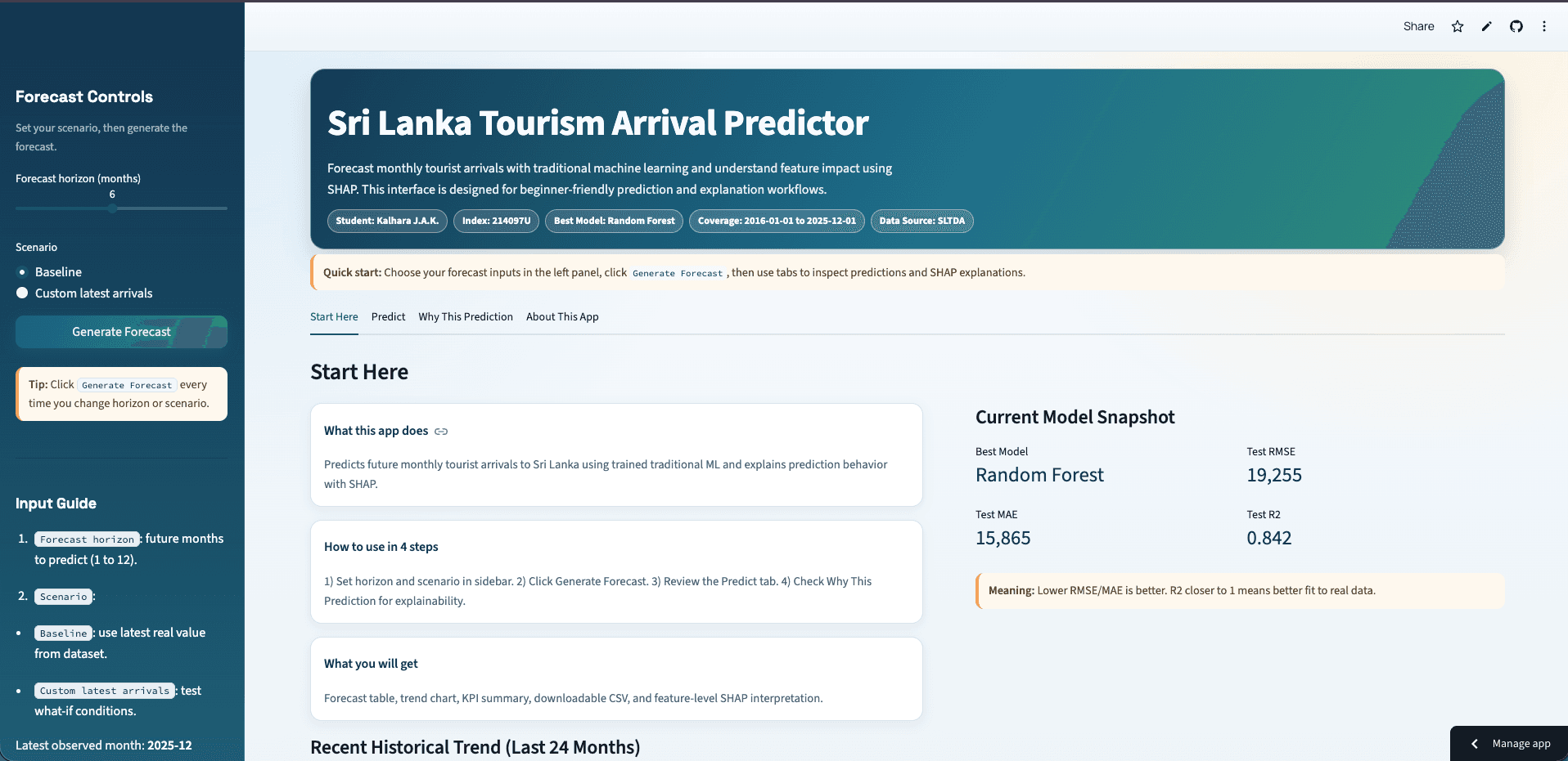 Sri Lanka Tourism Arrival Predictor
