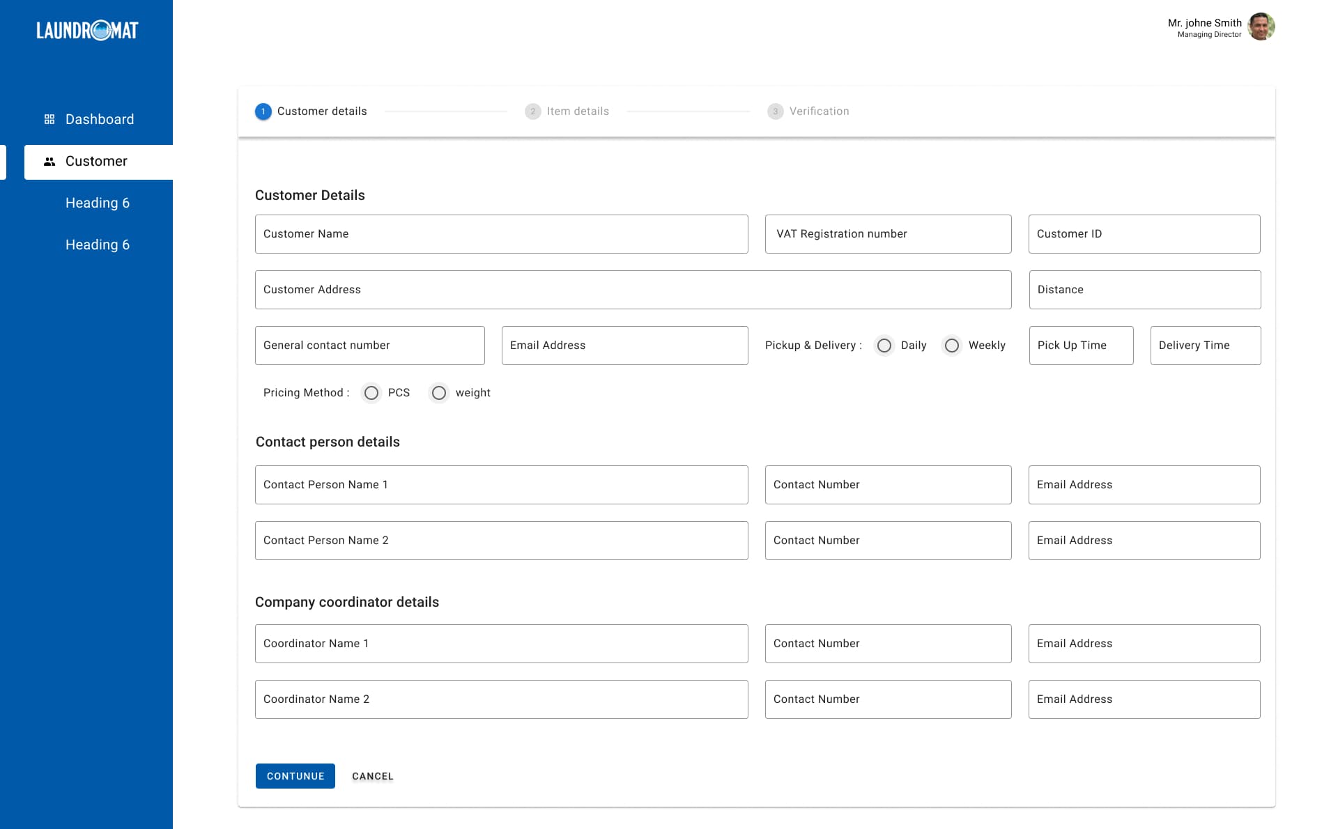 Customer Registration